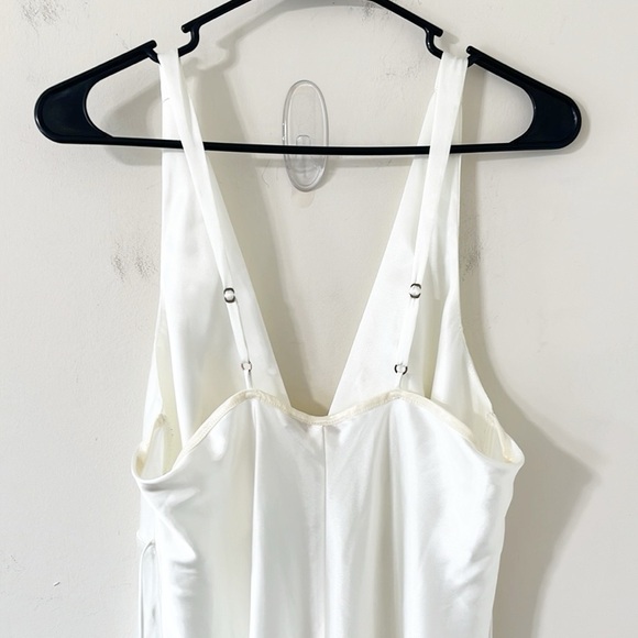 Flora Nikrooz Vintage Ivory Lace Satin Midi Dress Size Large - Picture 5 of 7